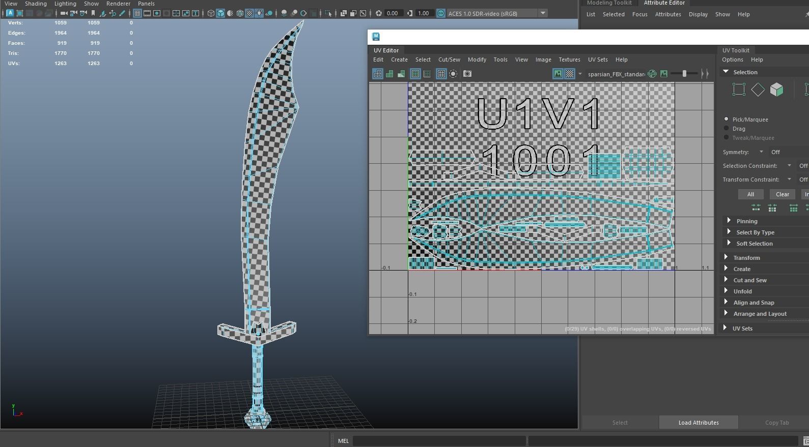 Persian Sword Low-poly 3D model_9