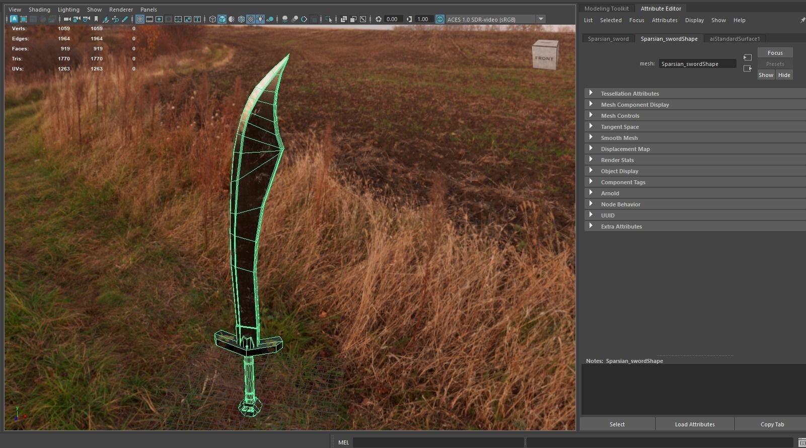 Persian Sword Low-poly 3D model_10