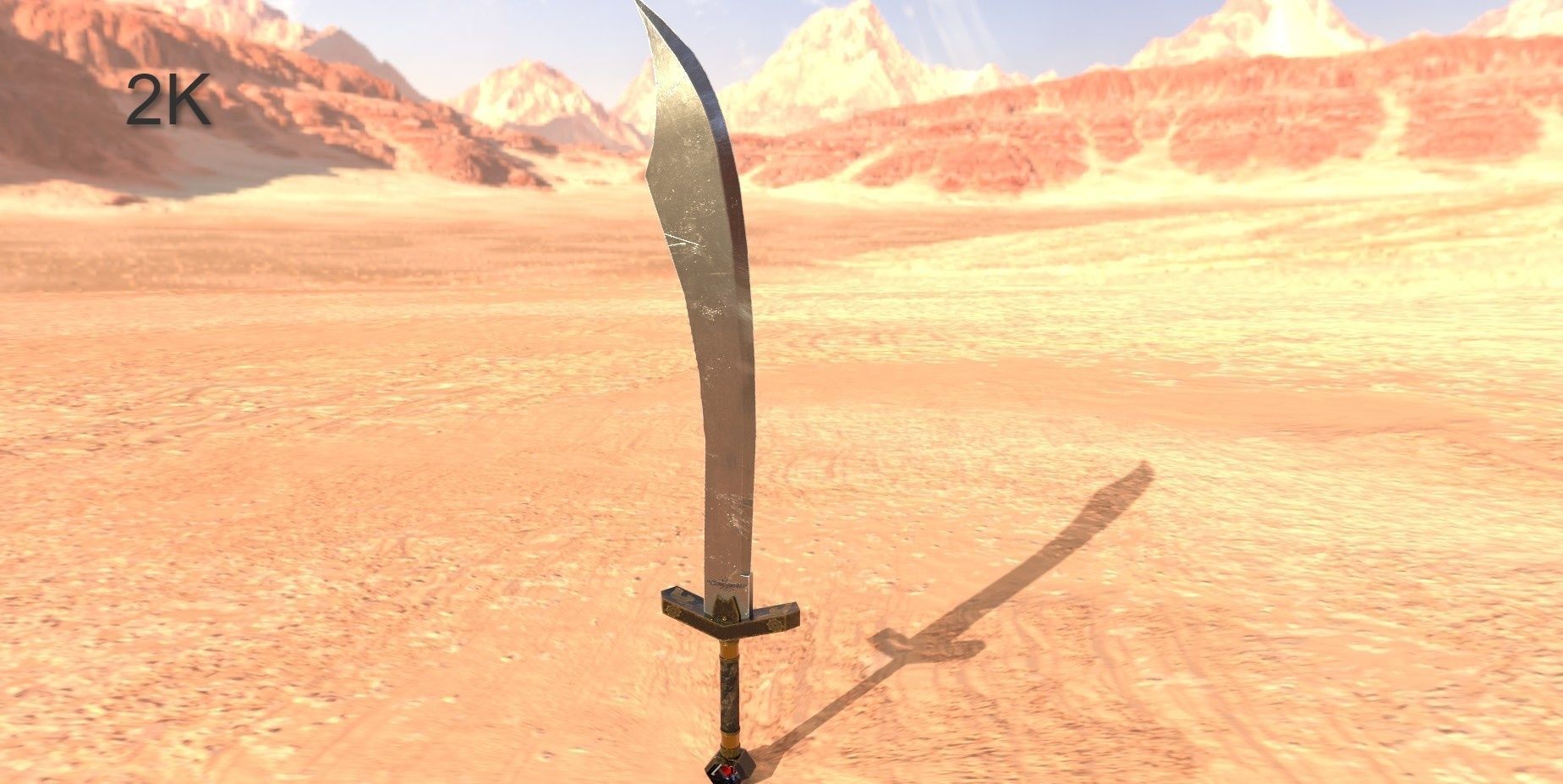 Persian Sword Low-poly 3D model_2
