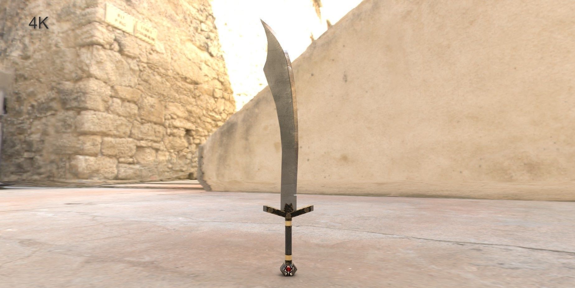 Persian Sword Low-poly 3D model_5