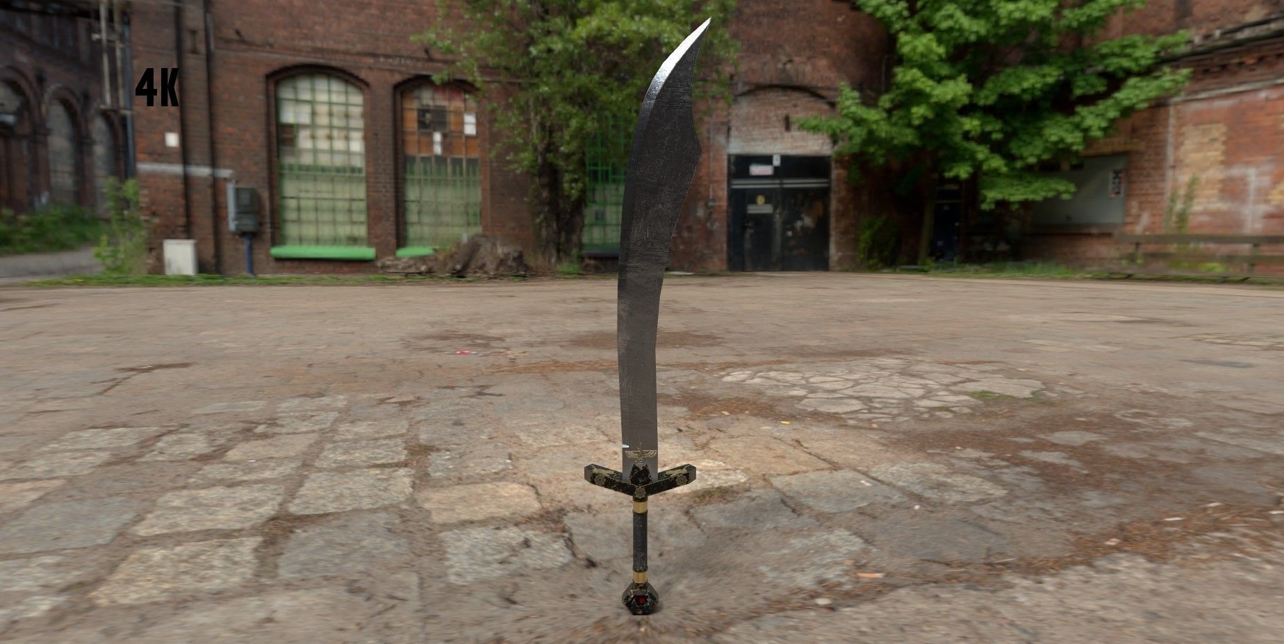 Persian Sword Low-poly 3D model_6