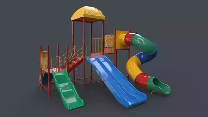 PBR Playground Outdoor Jungle Gym 17 Low-poly 3D model