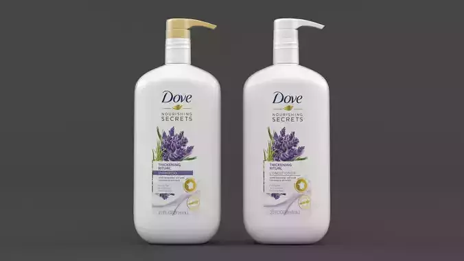 Dove Shampoo and Conditioner 3D model