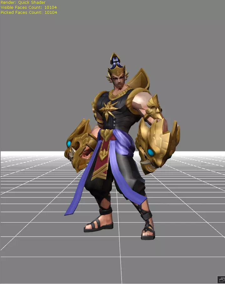 Gatot Kaca Iron Steel Low-poly 3D model