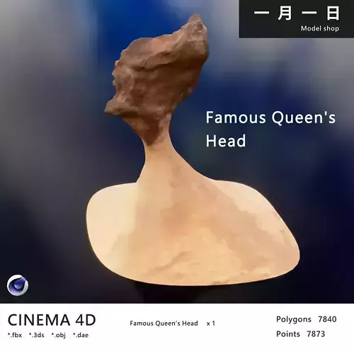 Famous Queens Head 3D model
