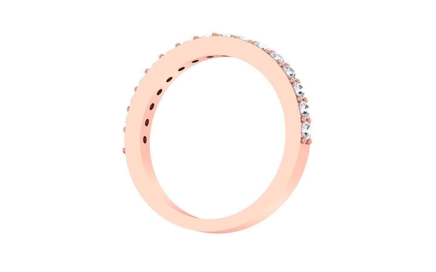 Round Diamond Wedding Band 3dm STL OBJ FBX Render Details 3D print model_1