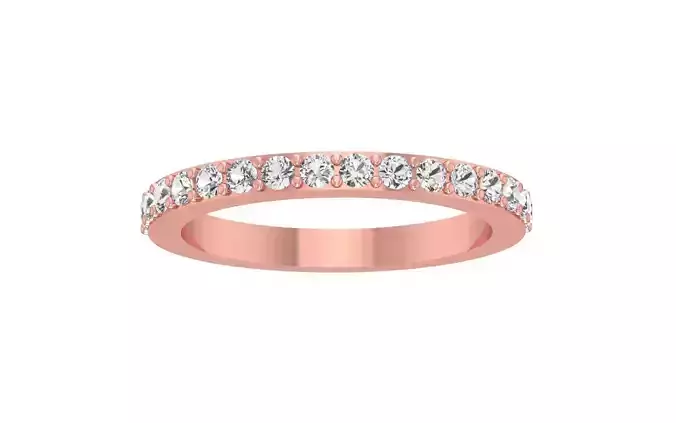 Round Diamond Wedding Band 3dm STL OBJ FBX Render Details