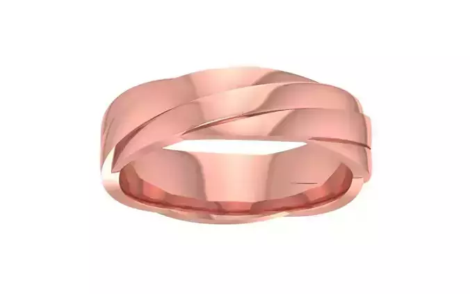 Twisted Wedding Band 3dm STL OBJ FBX Render Details