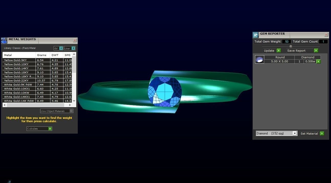 Round Cut Solitaire Engagement Ring 3dm STL OBJ FBX Render  3D print model_3