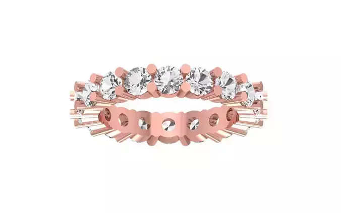 Full Eternity Round Diamond Wedding Band 3dm STL OBJ FBX Render 