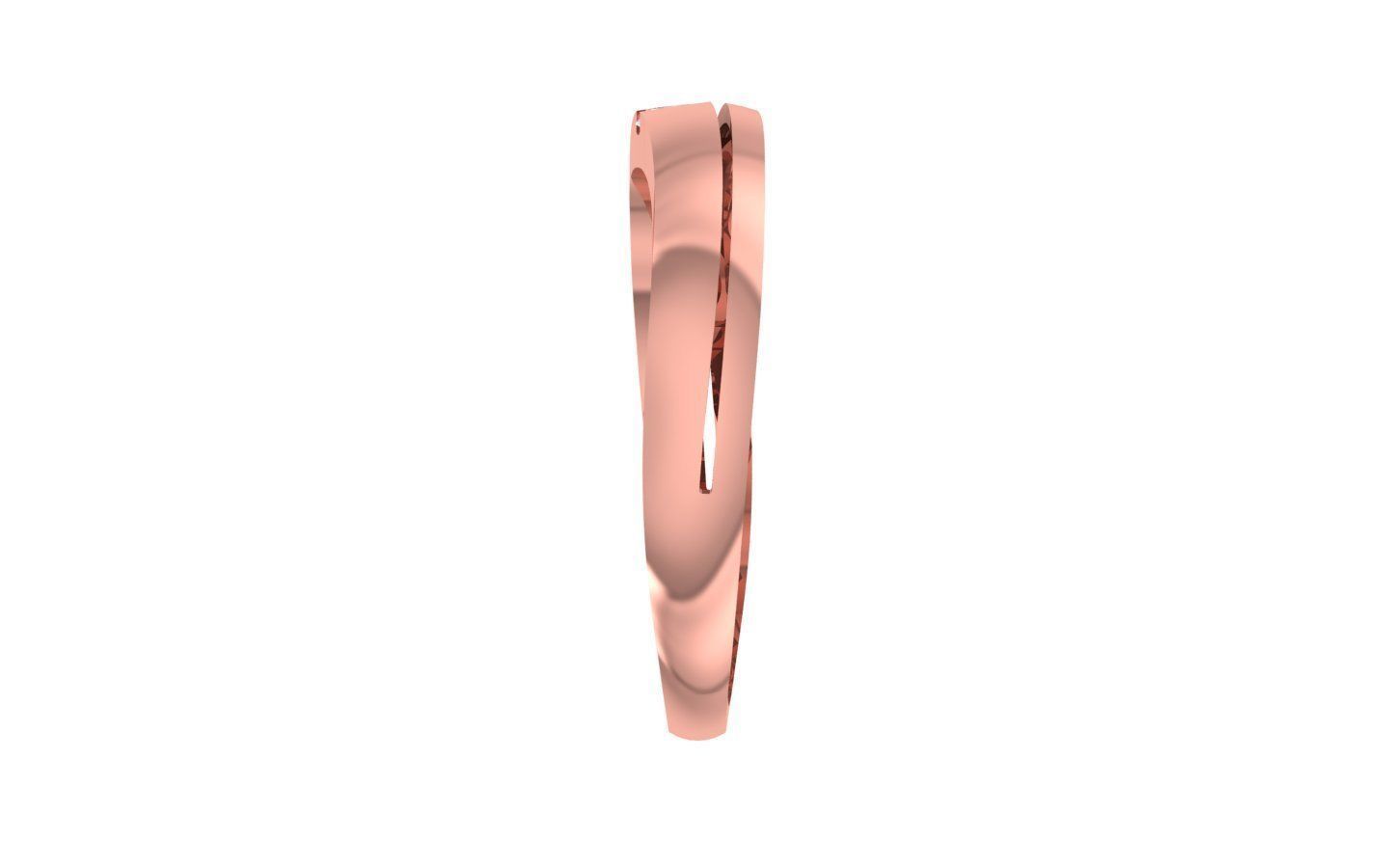 Round Diamond Curve Wedding Band 3dm STL OBJ FBX Render Details 3D print model_1