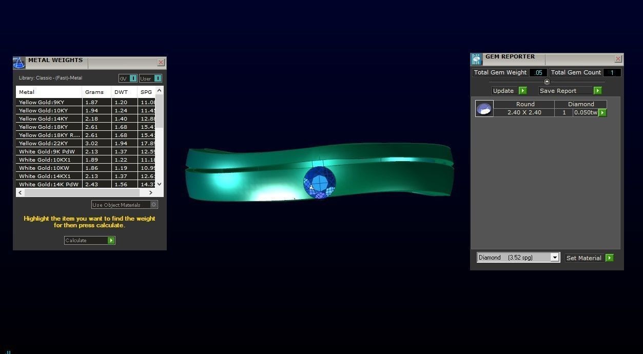 Round Diamond Curve Wedding Band 3dm STL OBJ FBX Render Details 3D print model_3