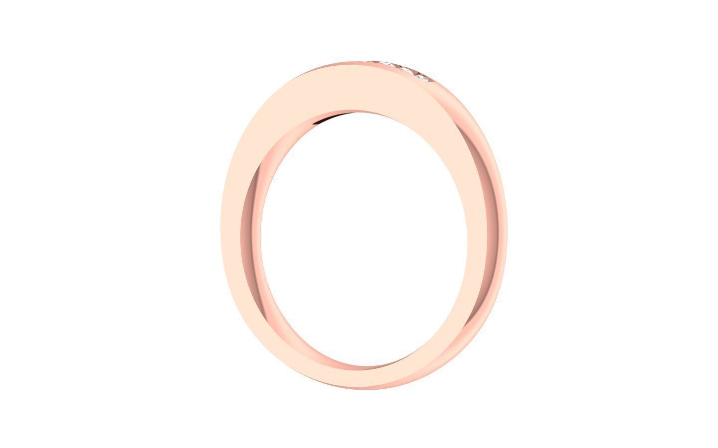 Seven Stone Round Cut Wedding Band 3dm STL OBJ FBX Render Detail 3D print model_2