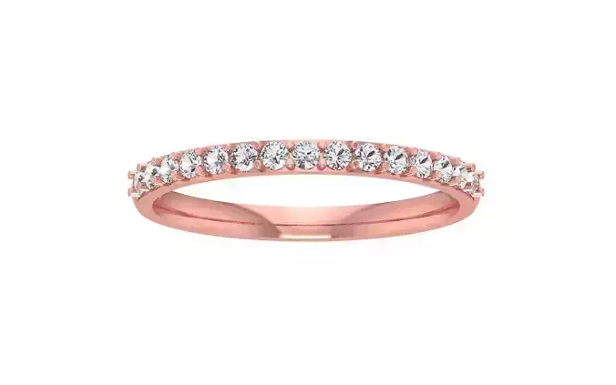 Half Eternity Women Wedding Band 3dm STL OBJ FBX Render Details