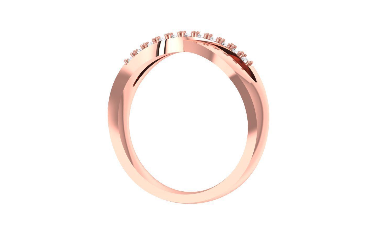 Round Cut Twisted Wedding Band 3dm STL OBJ FBX Render Details 3D print model_2