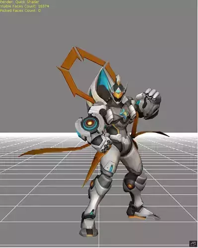 Gatot Kaca Sentinel Skin Low-poly 3D model