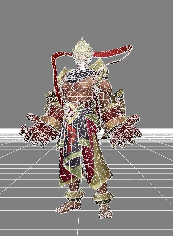 Gatot Kaca Spark Skin Low-poly 3D model_4