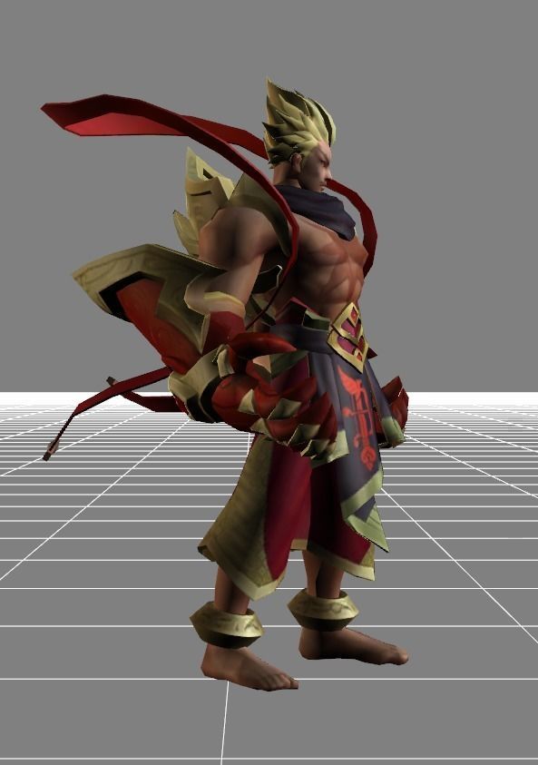 Gatot Kaca Spark Skin Low-poly 3D model_1