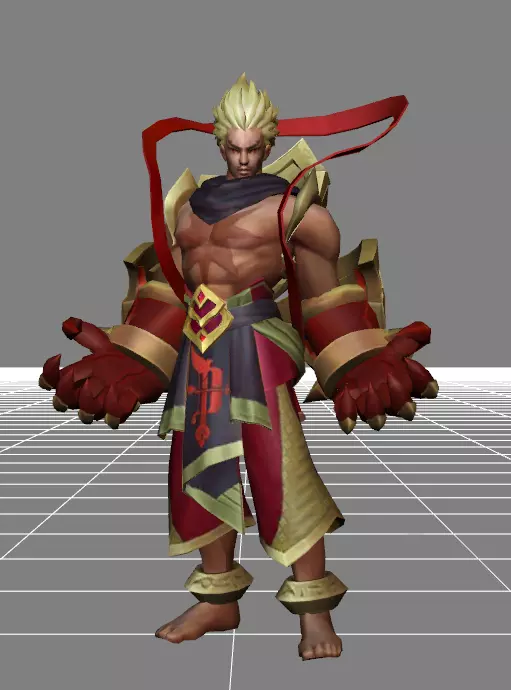 Gatot Kaca Spark Skin Low-poly 3D model_0