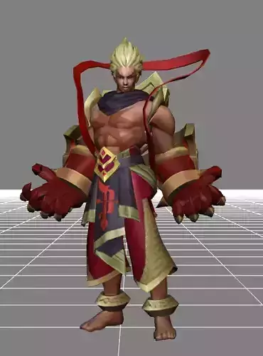Gatot Kaca Spark Skin Low-poly 3D model