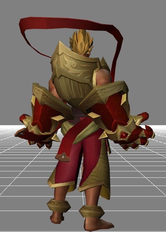 Gatot Kaca Spark Skin Low-poly 3D model_3