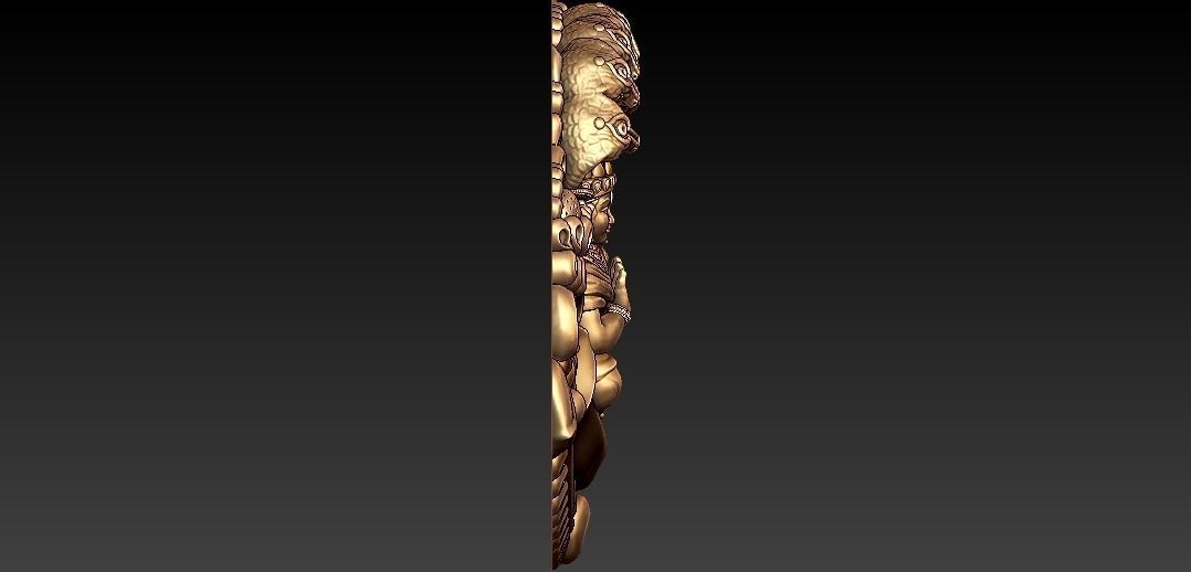 Vishnu Laxmi Ji Pendant 3D print model_5