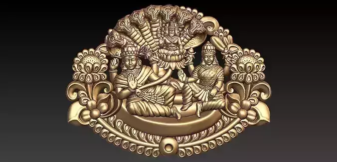 Vishnu Laxmi Ji Pendant