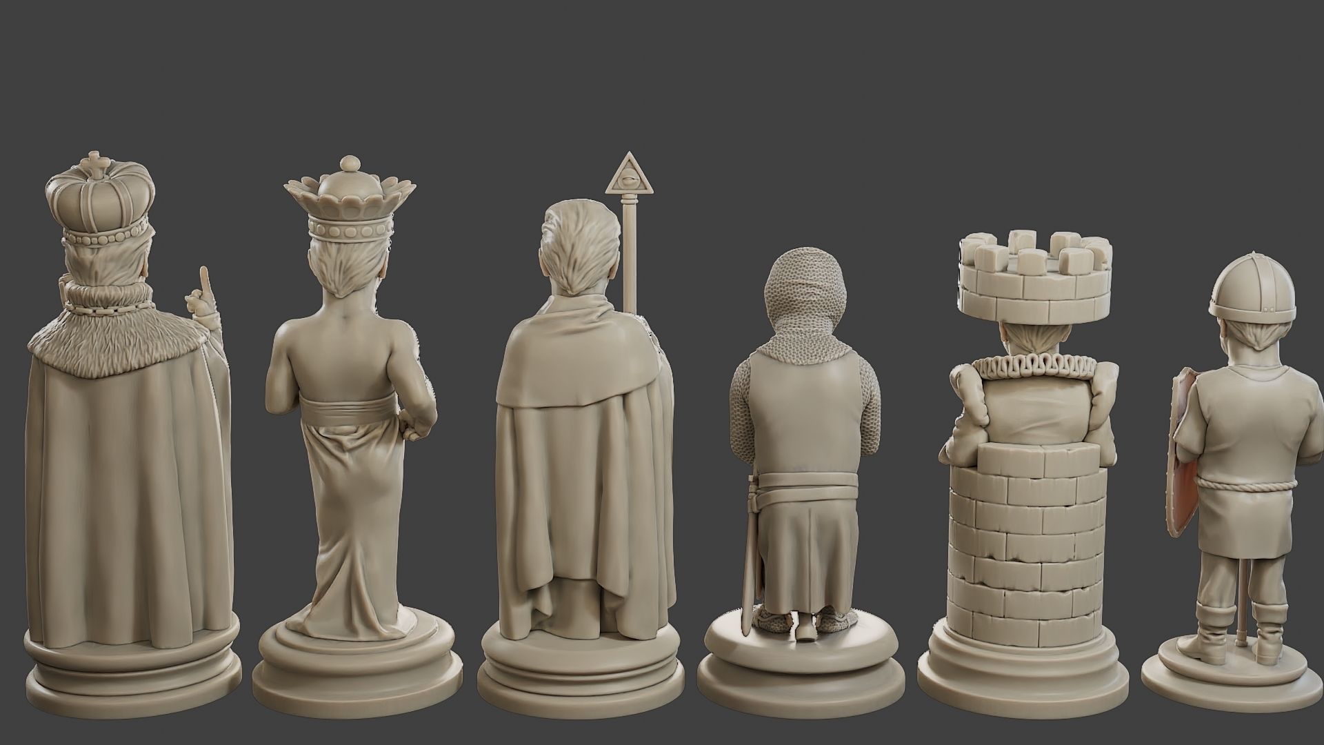 Donald Trump vs Joe Biden Chess 3D print model_26