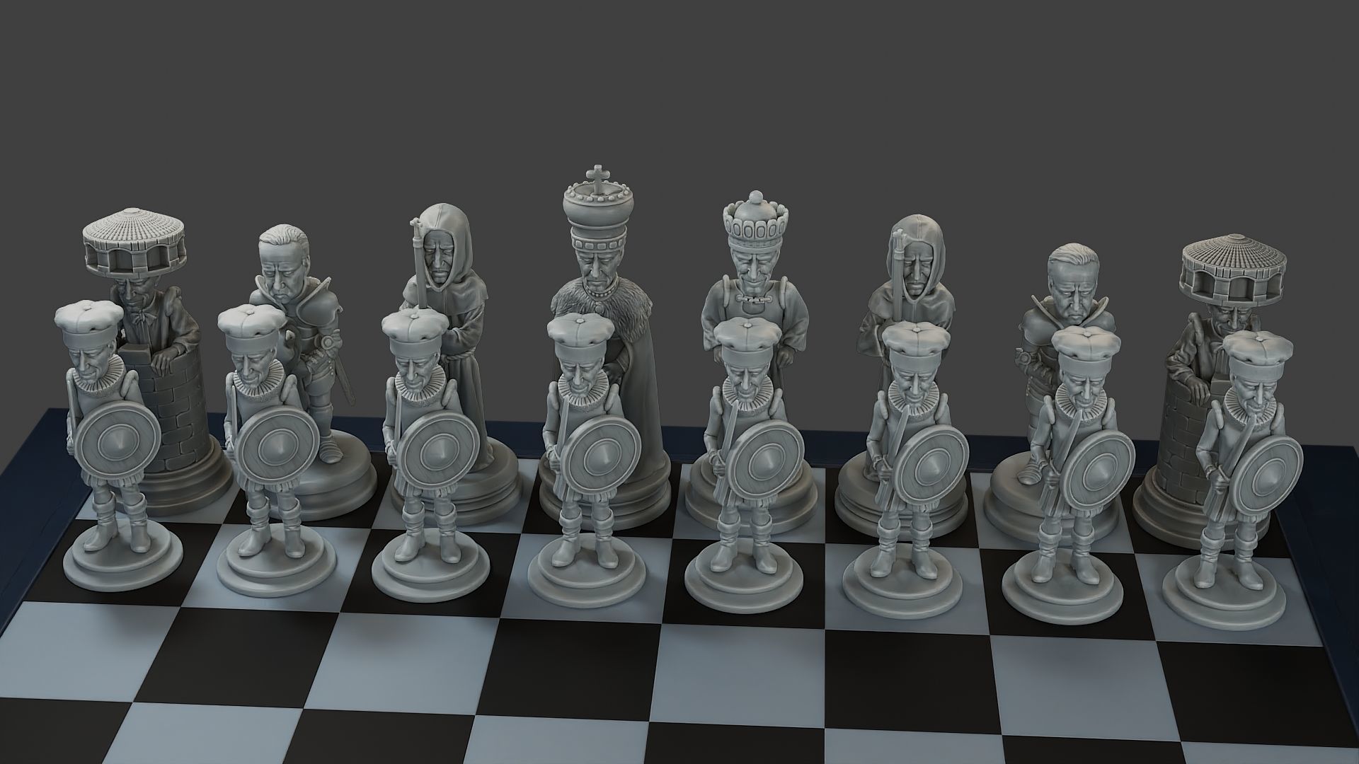 Donald Trump vs Joe Biden Chess 3D print model_7