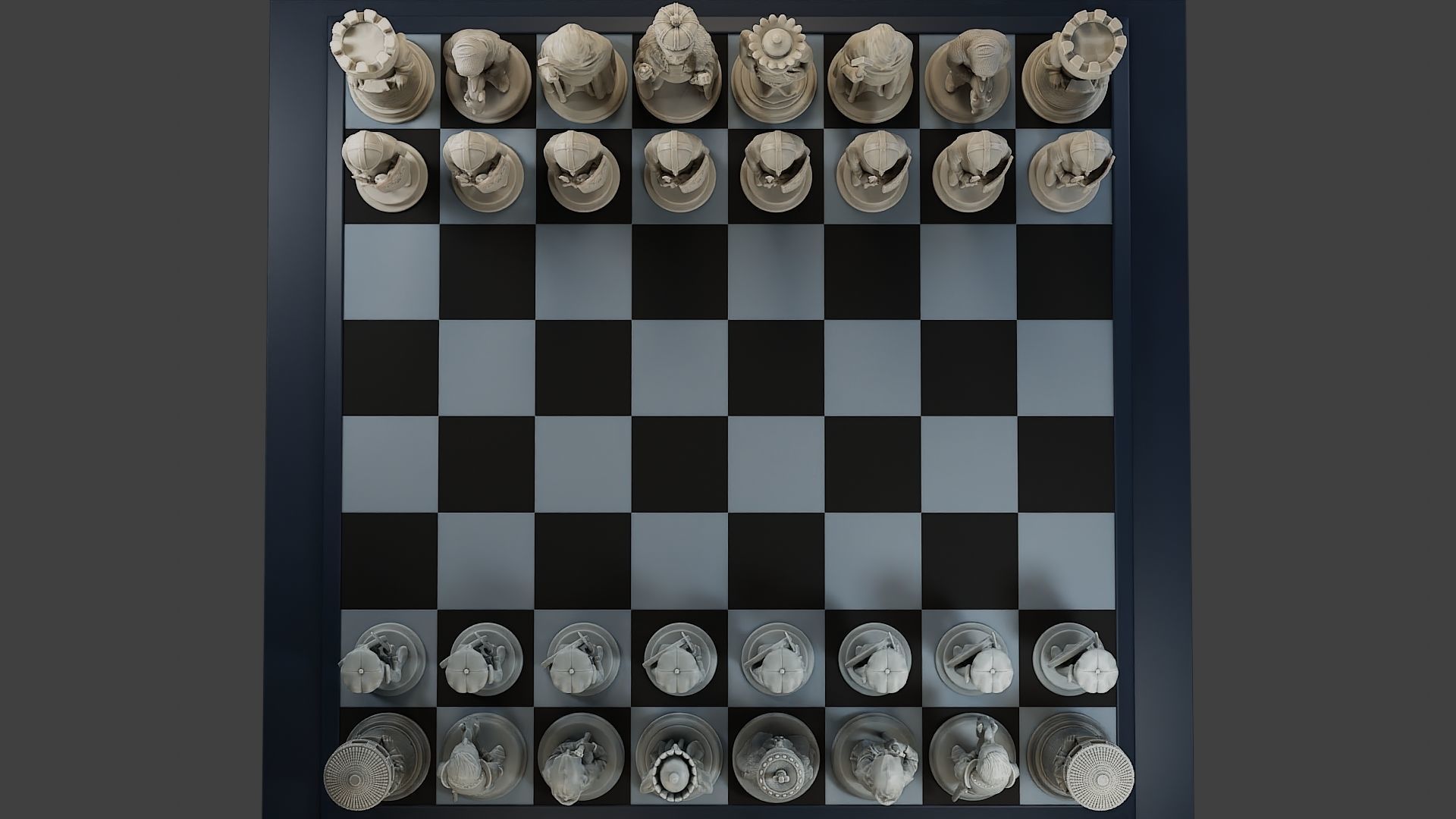 Donald Trump vs Joe Biden Chess 3D print model_5