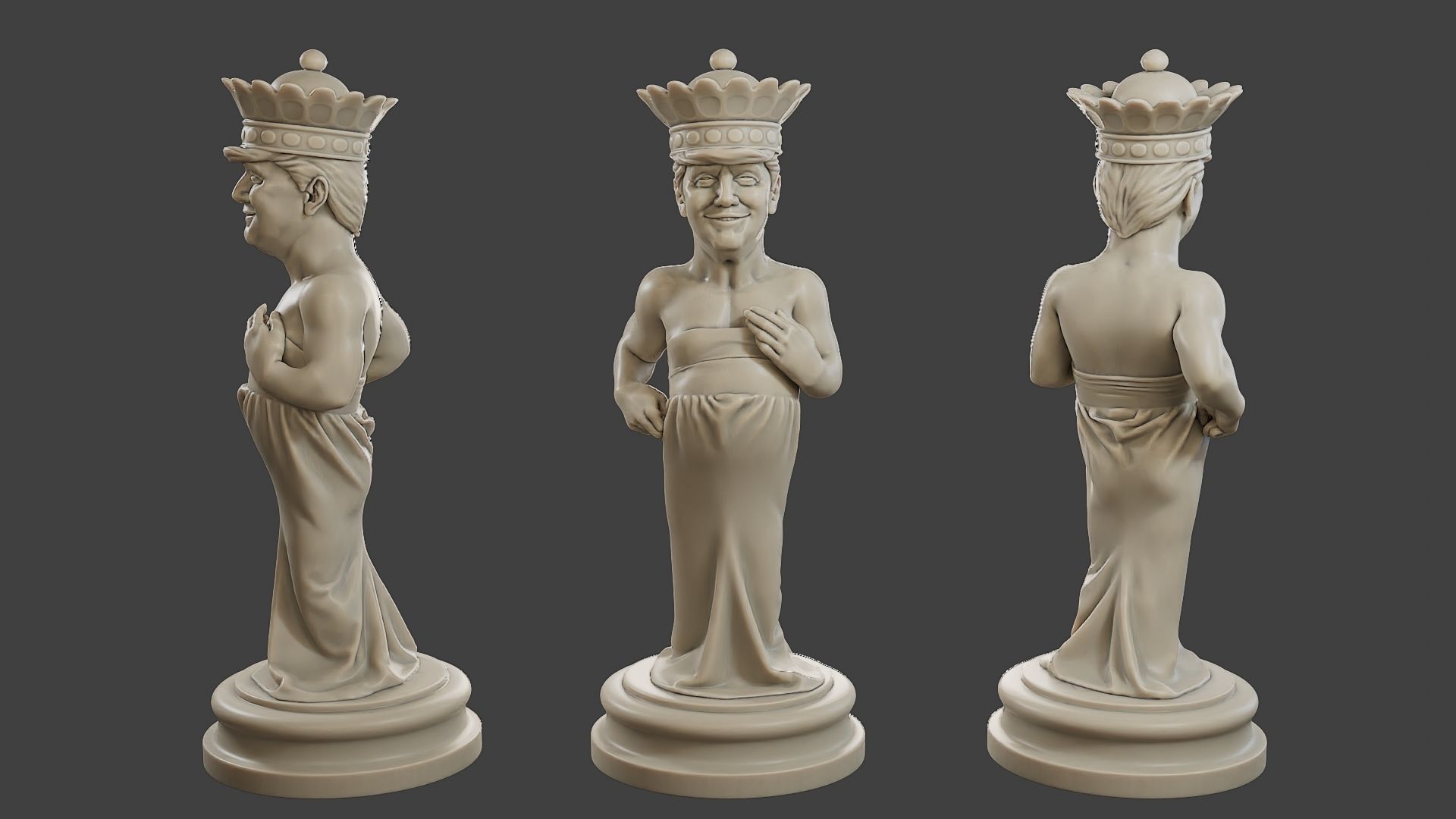 Donald Trump vs Joe Biden Chess 3D print model_15