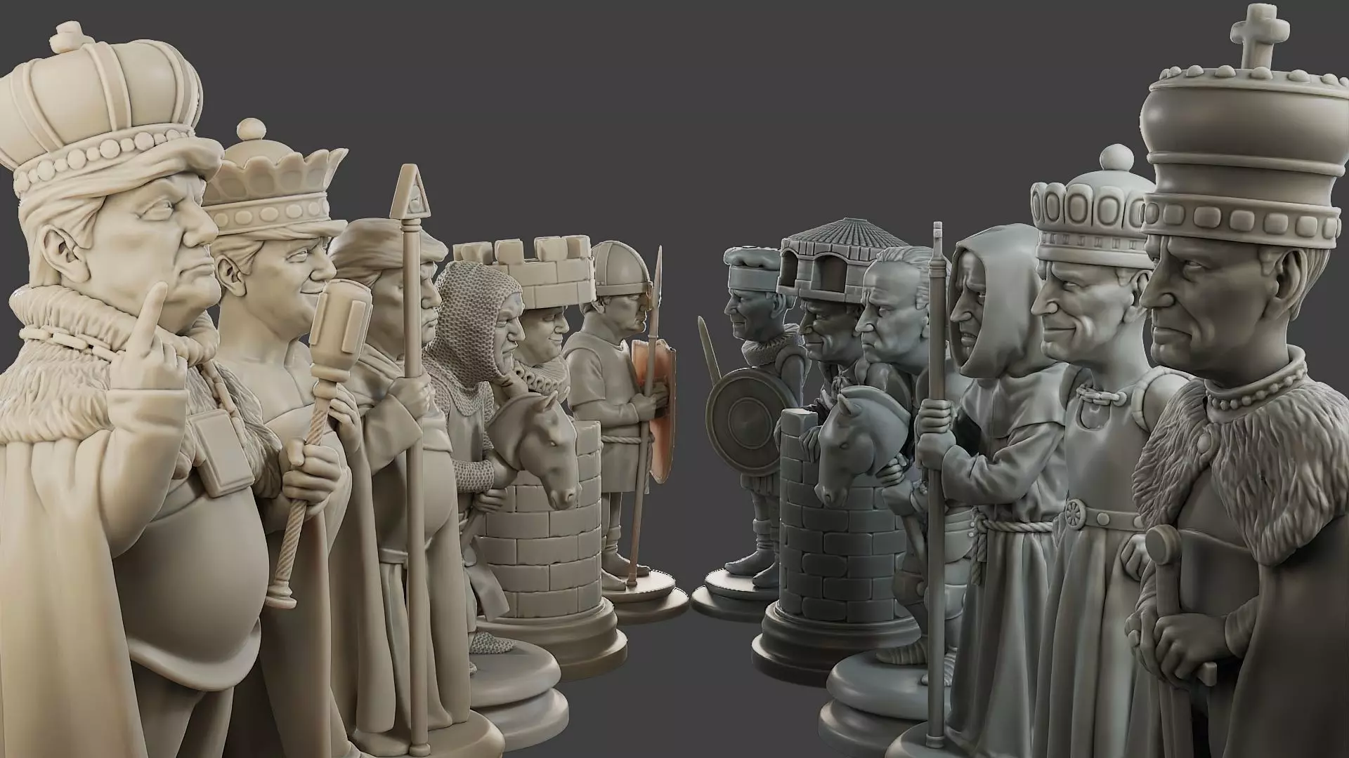 Donald Trump vs Joe Biden Chess 3D print model_0