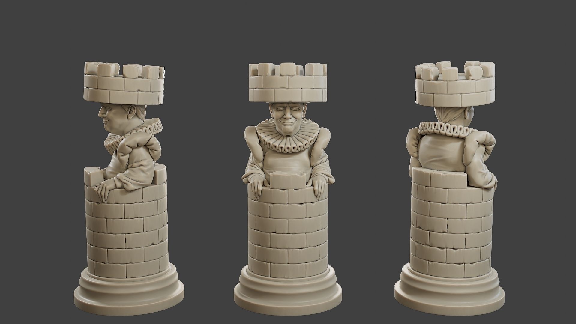 Donald Trump vs Joe Biden Chess 3D print model_16