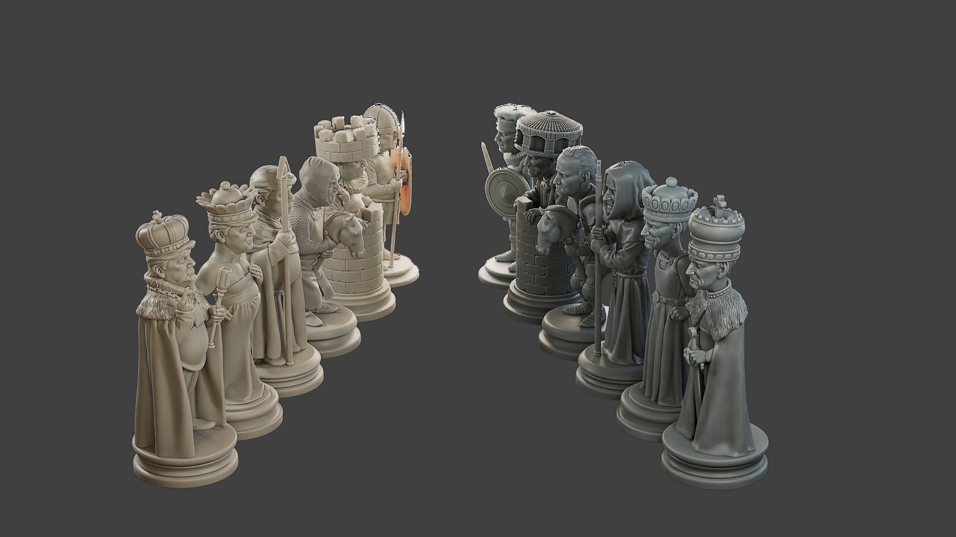 Donald Trump vs Joe Biden Chess 3D print model_29