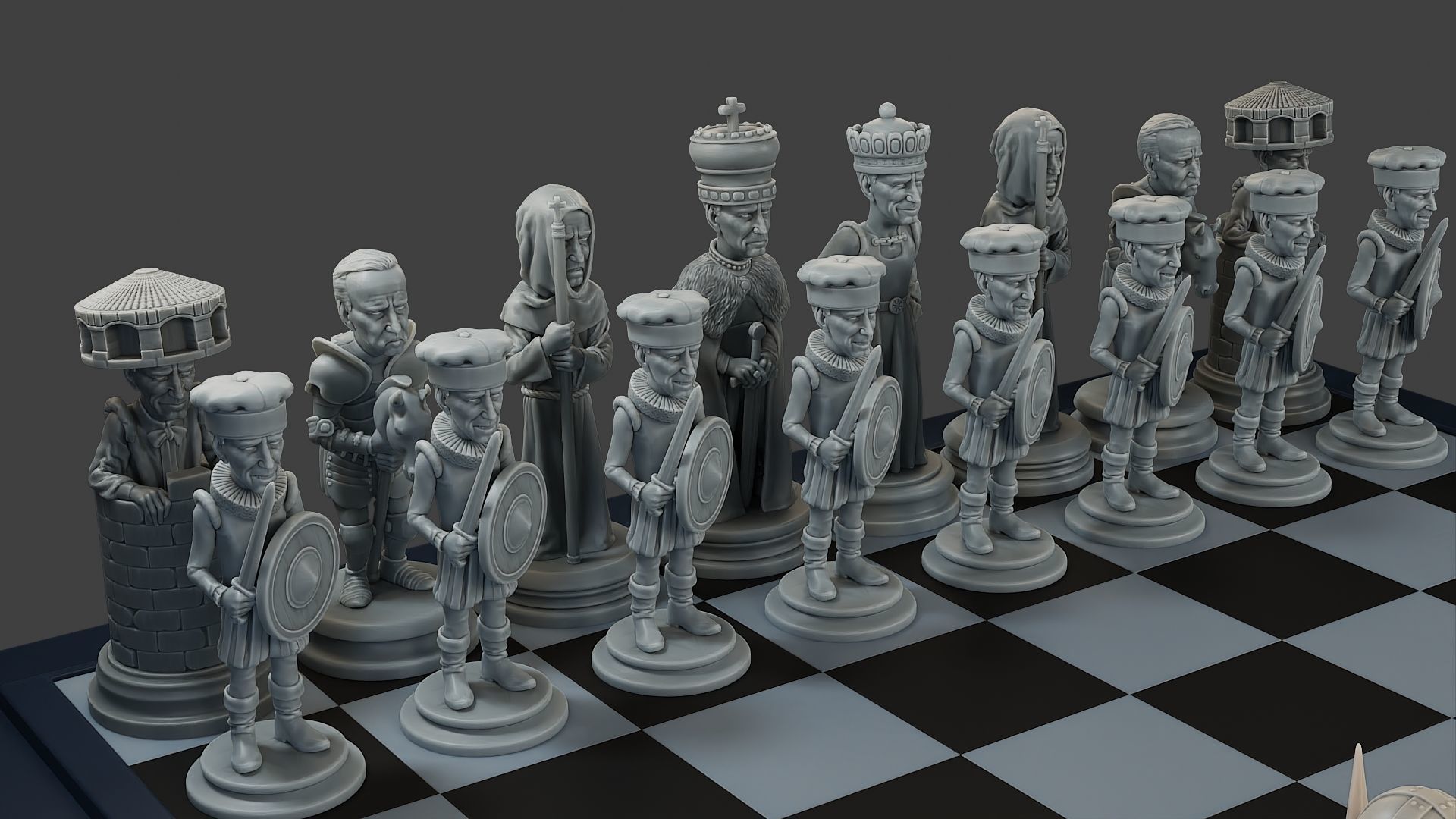 Donald Trump vs Joe Biden Chess 3D print model_10