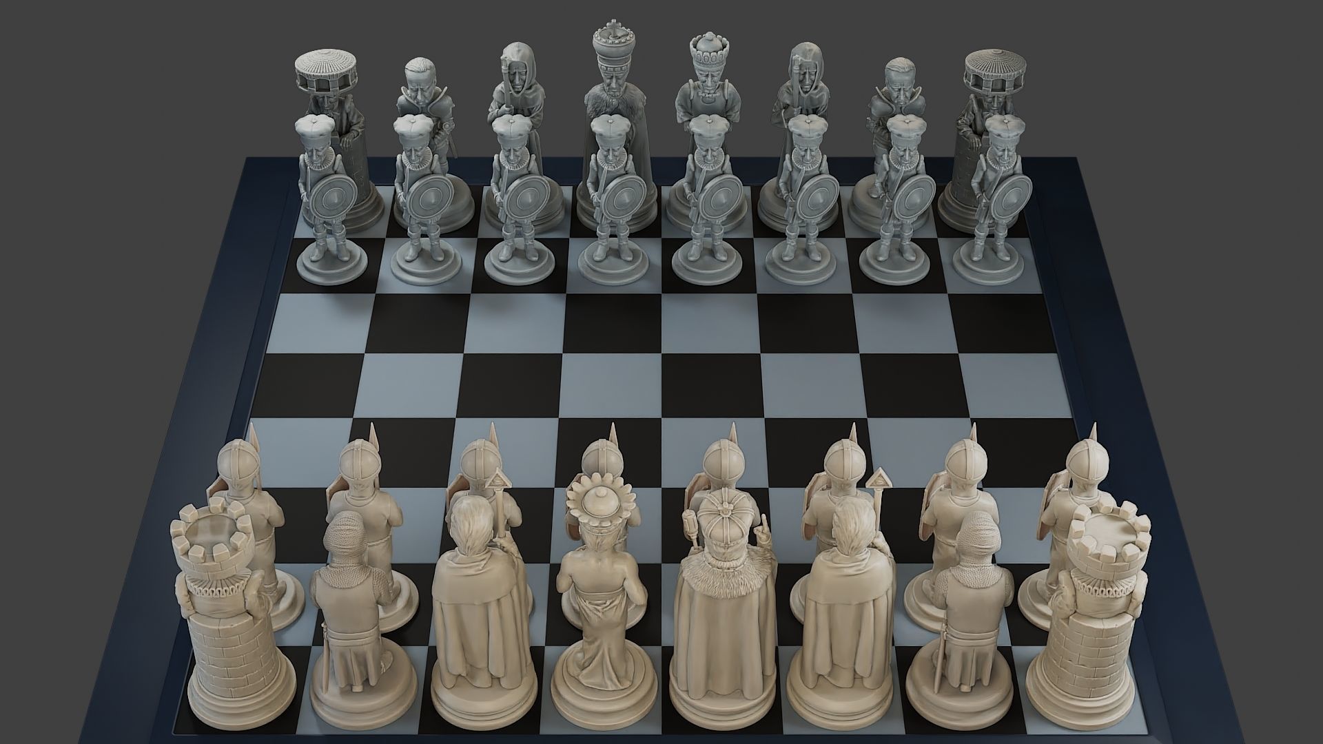 Donald Trump vs Joe Biden Chess 3D print model_2