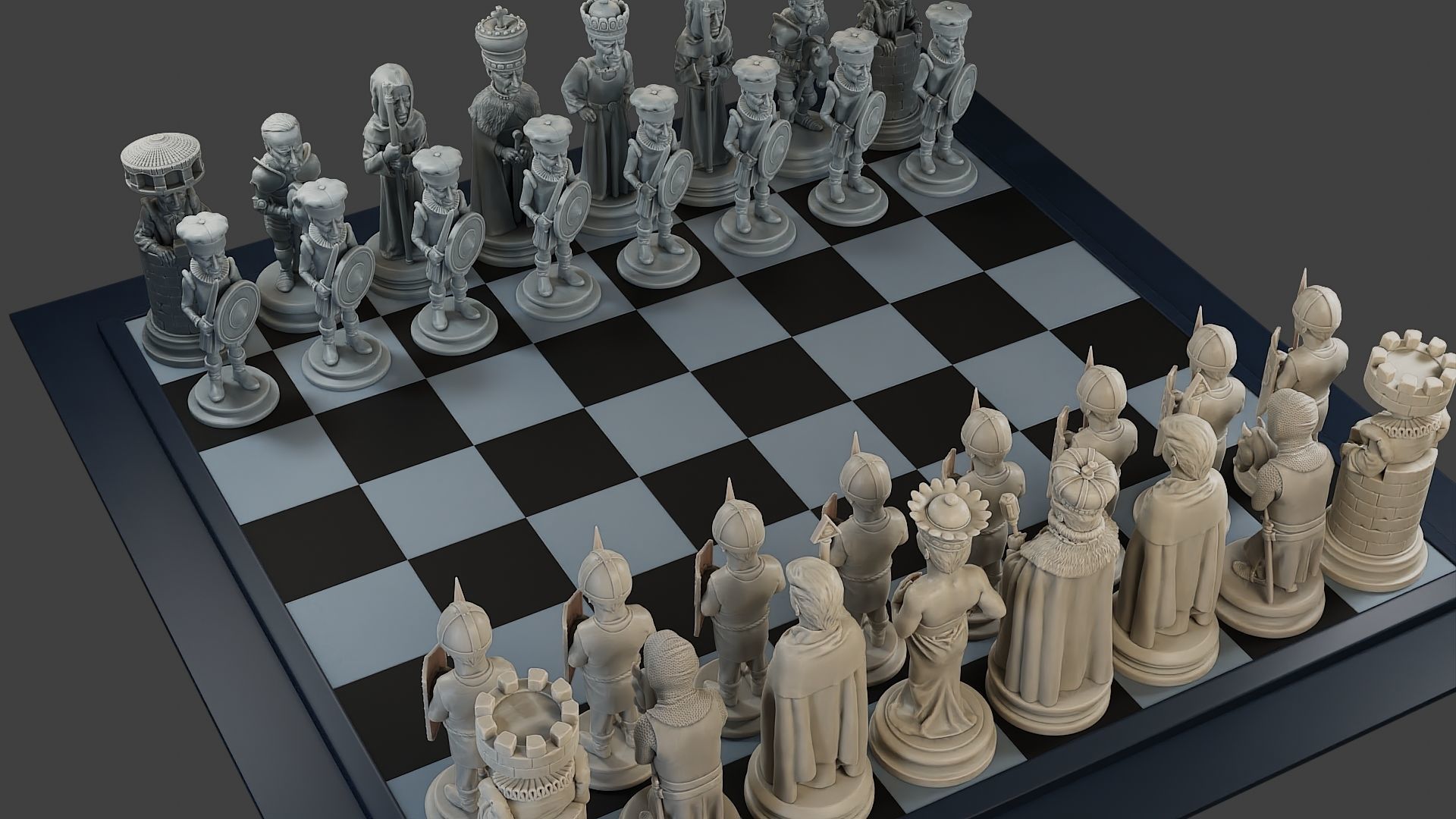 Donald Trump vs Joe Biden Chess 3D print model_3