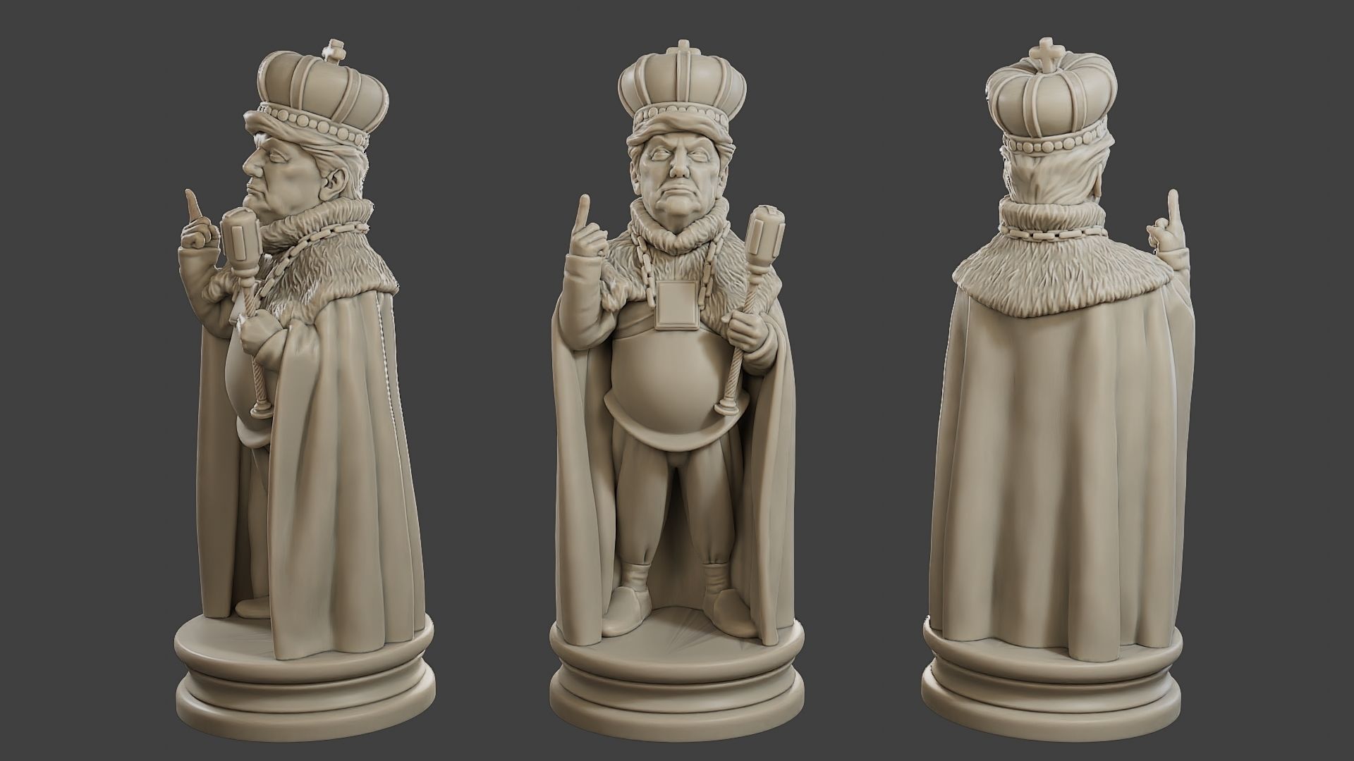Donald Trump vs Joe Biden Chess 3D print model_13