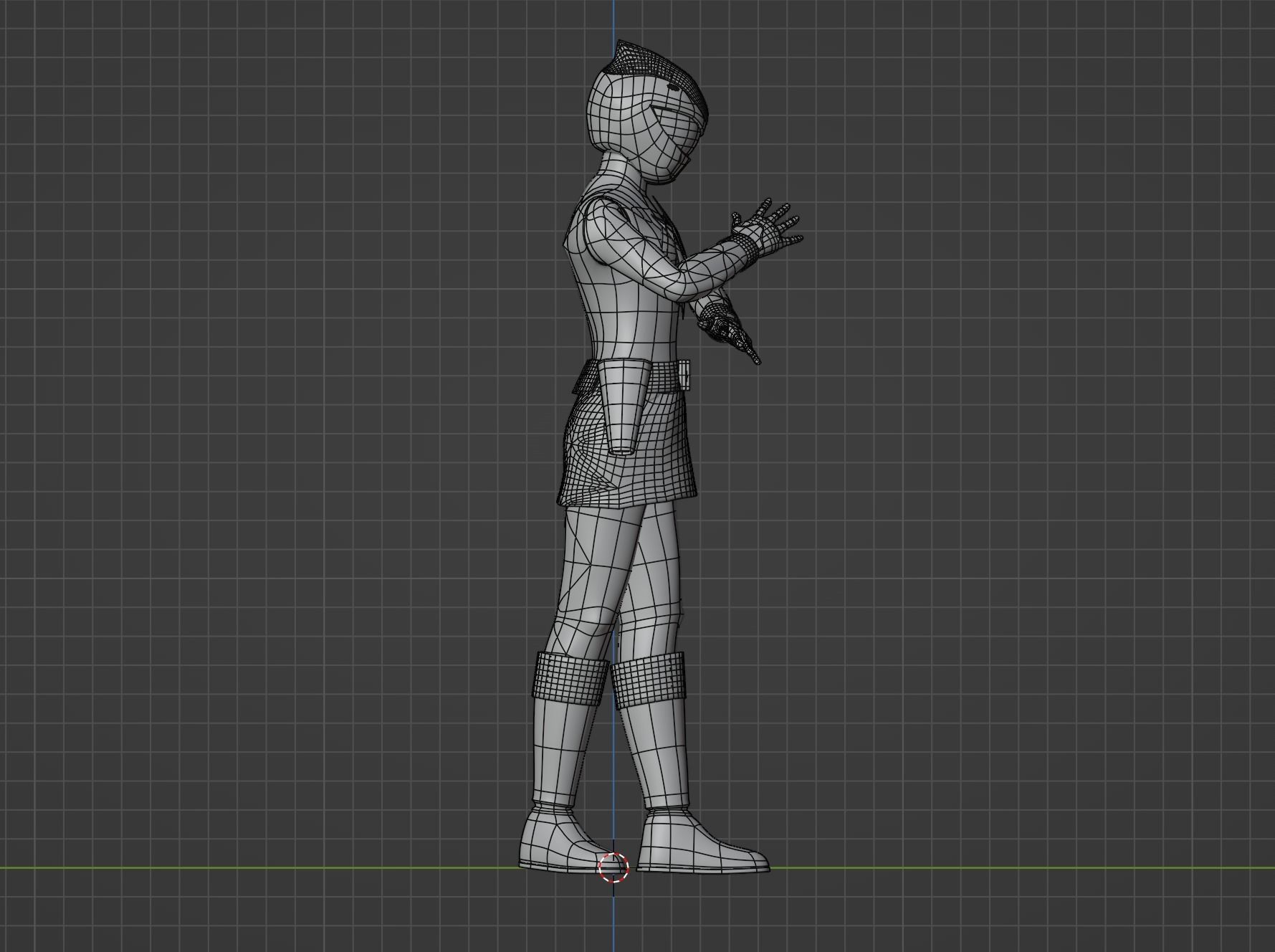 Yellow Dino Ranger - Dino Thunder 3D model rigged | CGTrader