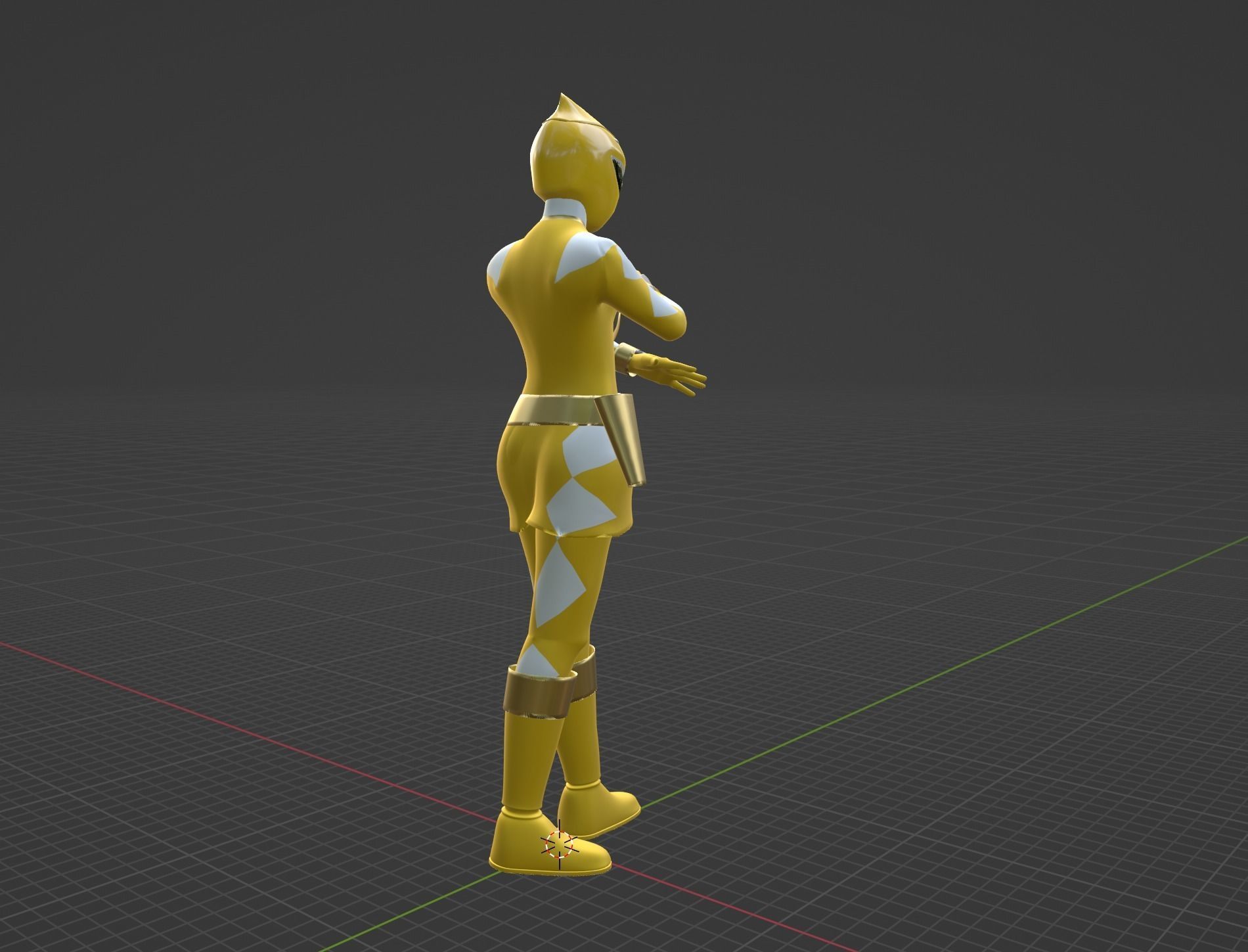 Yellow Dino Ranger - Dino Thunder 3D model rigged | CGTrader
