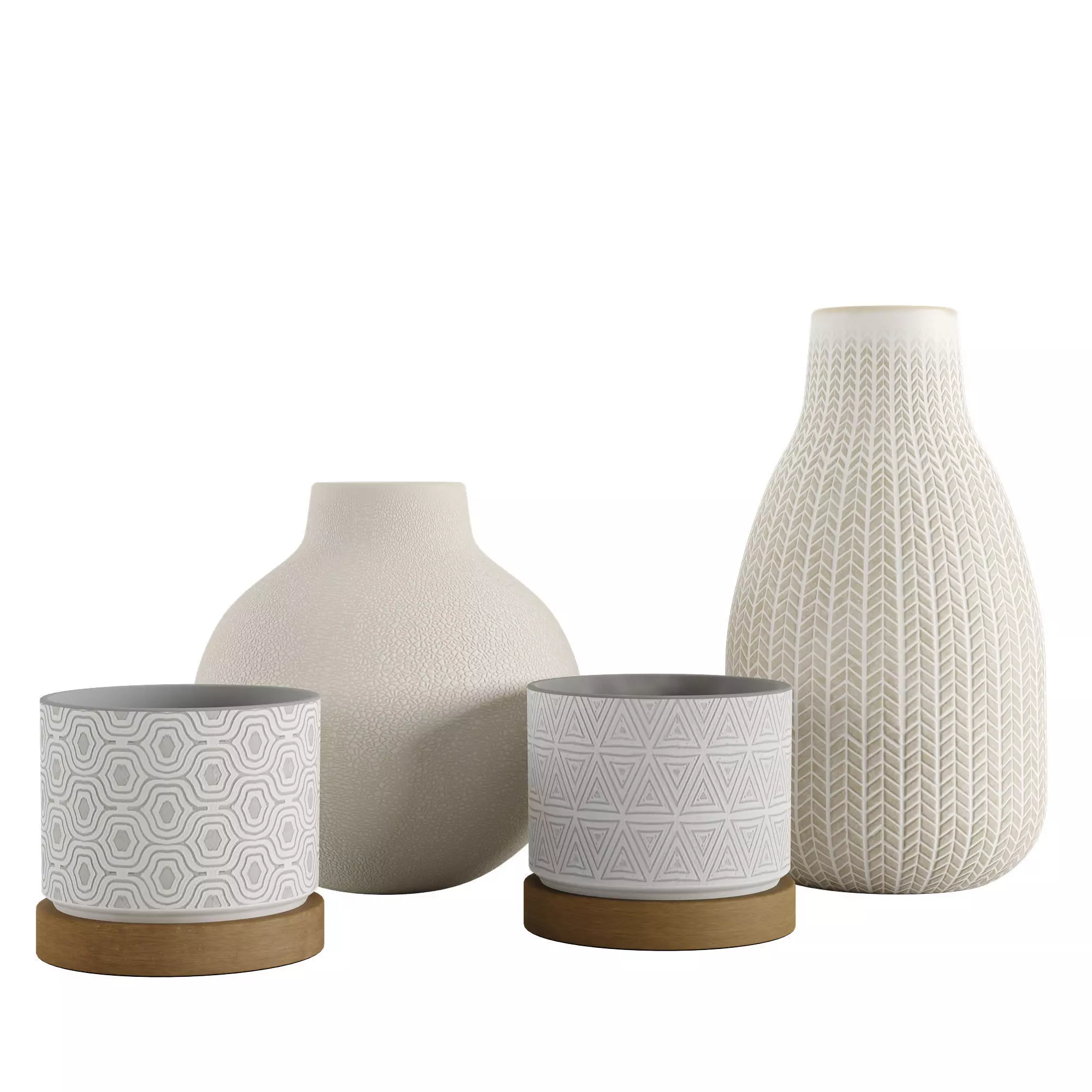 Ceramic vase set 3D model