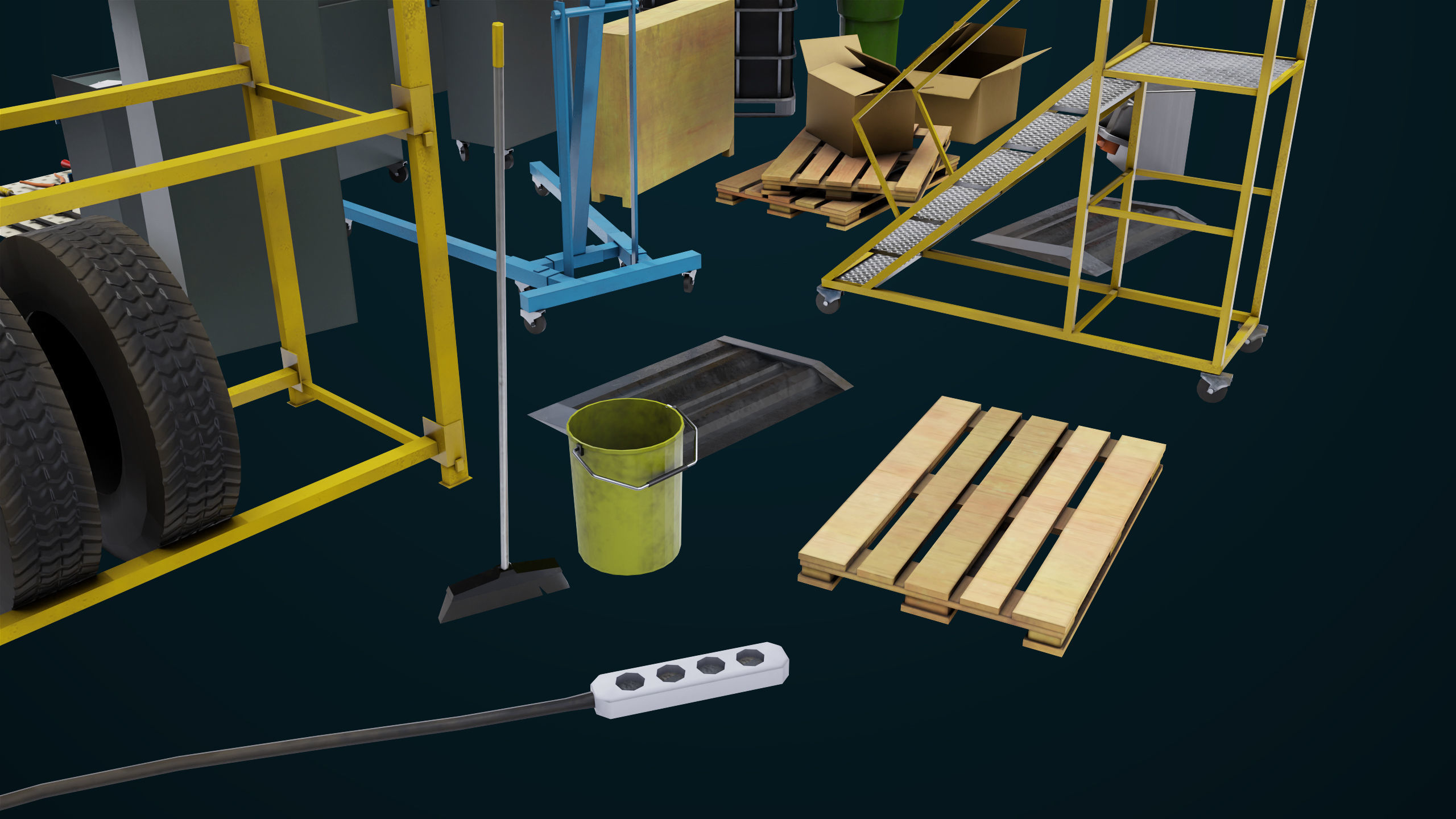 Workshop Tools Pack All PBR Unity UE Textures model Low-poly 3D model_31