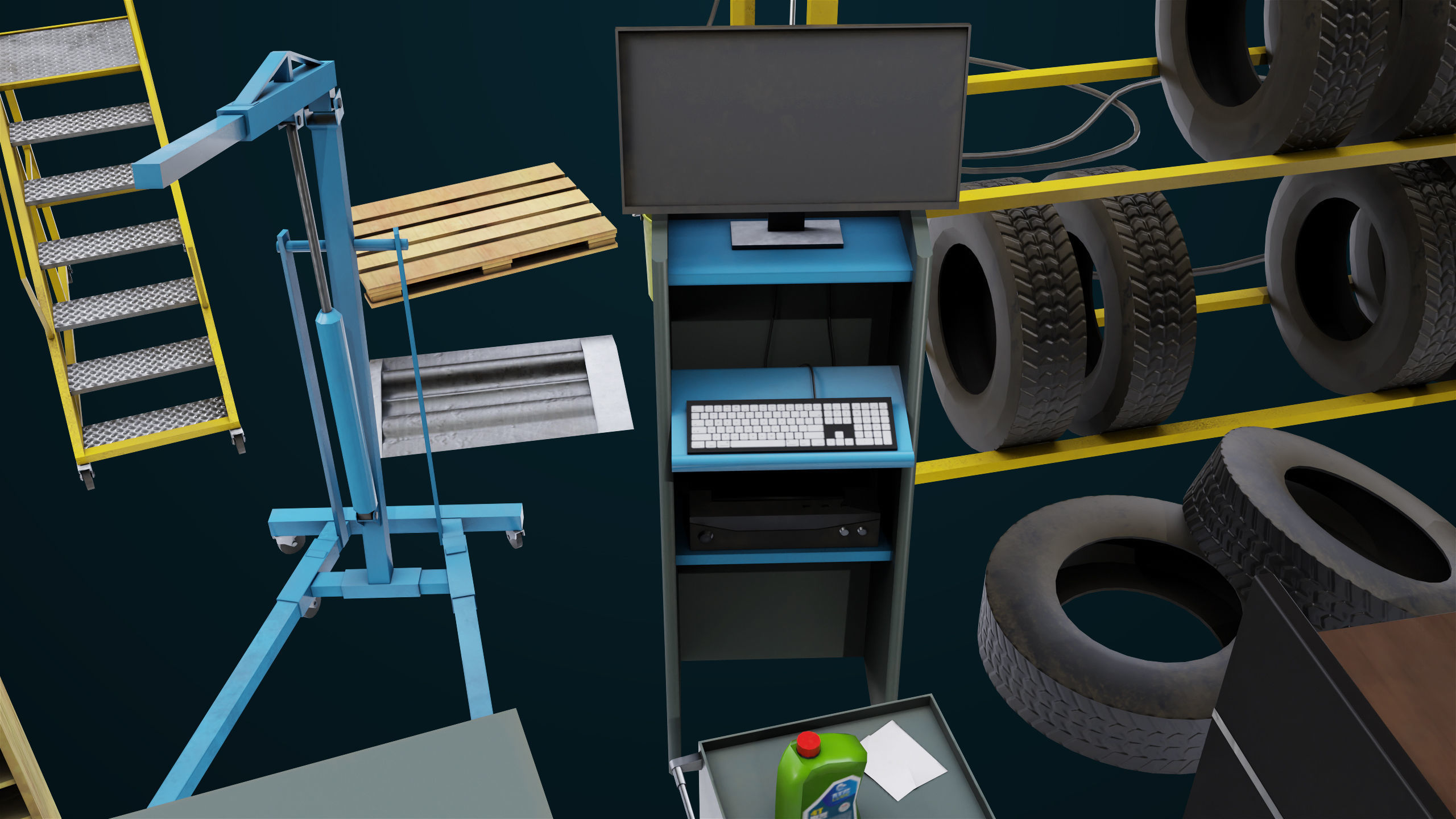 Workshop Tools Pack All PBR Unity UE Textures model Low-poly 3D model_23