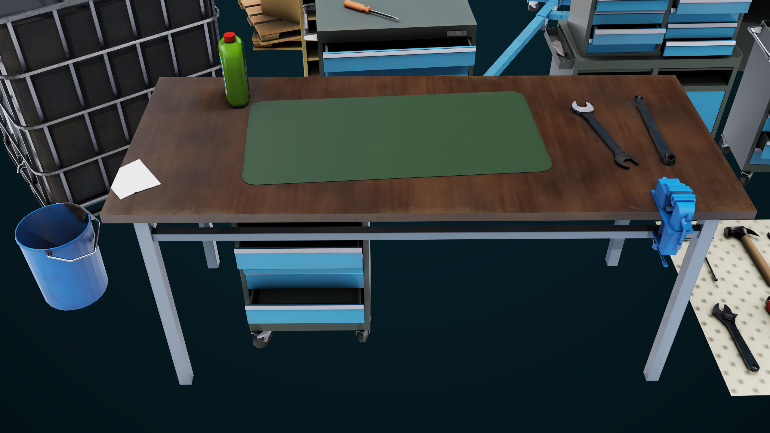 Workshop Tools Pack All PBR Unity UE Textures model Low-poly 3D model_29