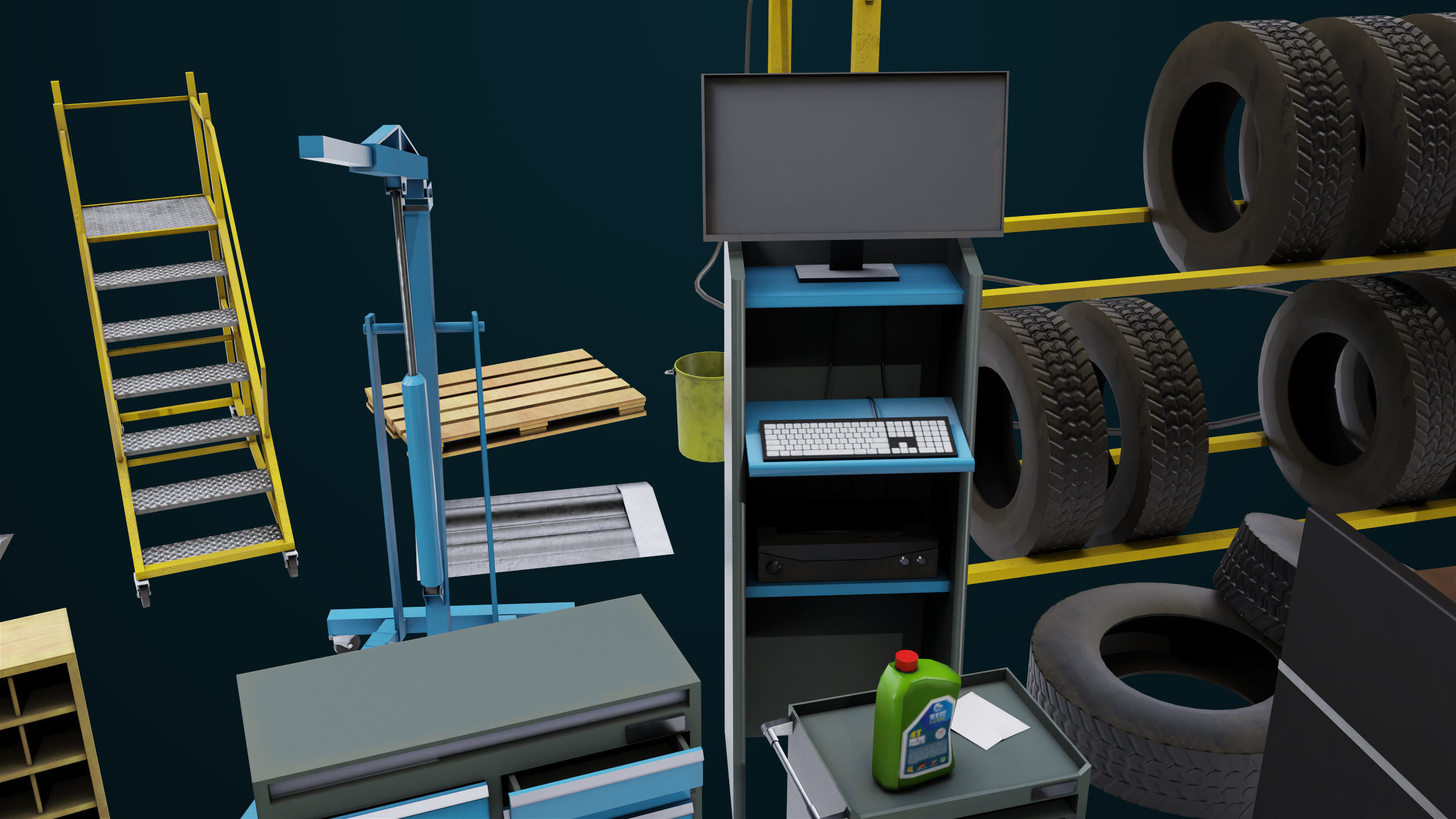 Workshop Tools Pack All PBR Unity UE Textures model Low-poly 3D model_19