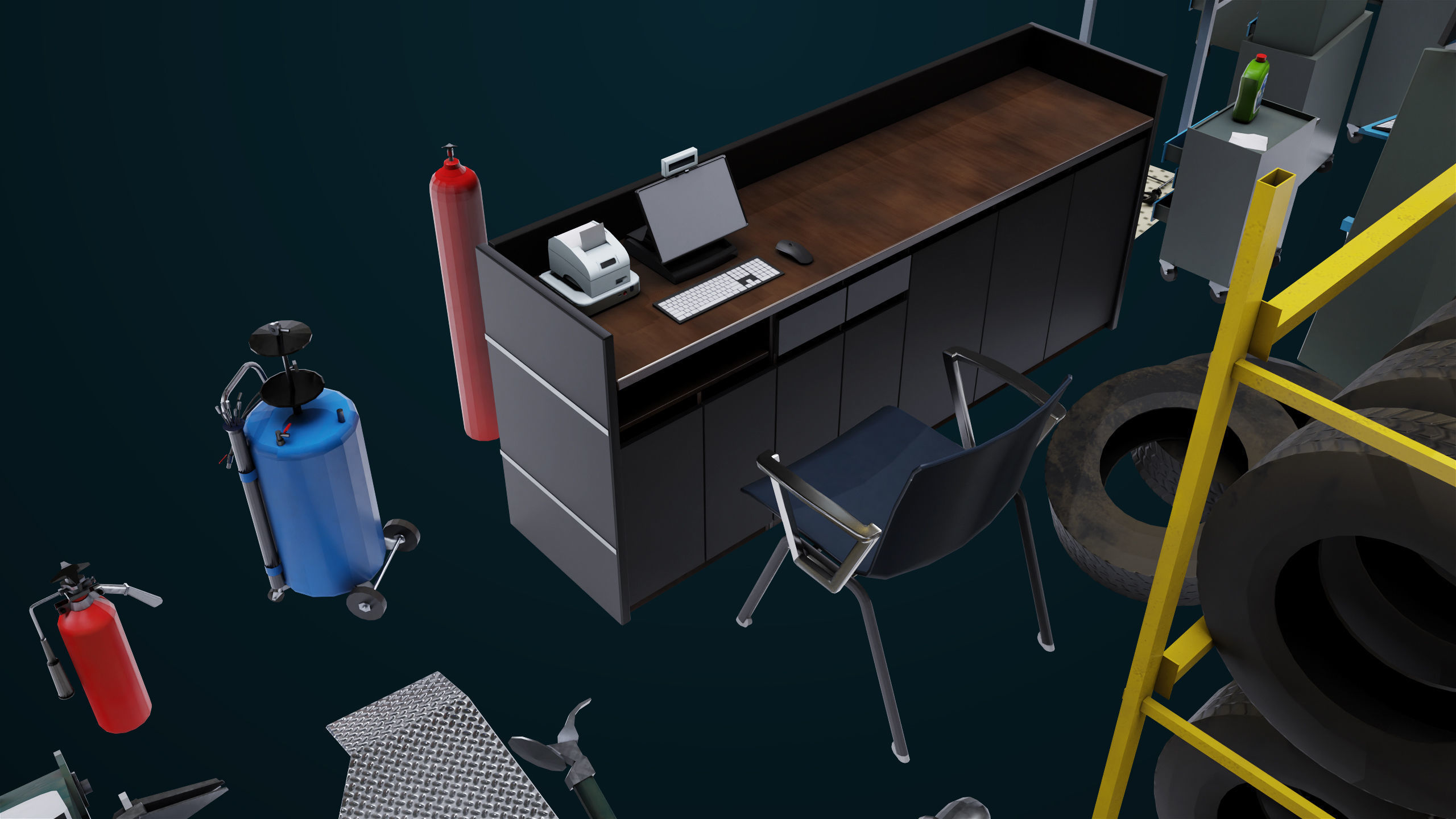 Workshop Tools Pack All PBR Unity UE Textures model Low-poly 3D model_17