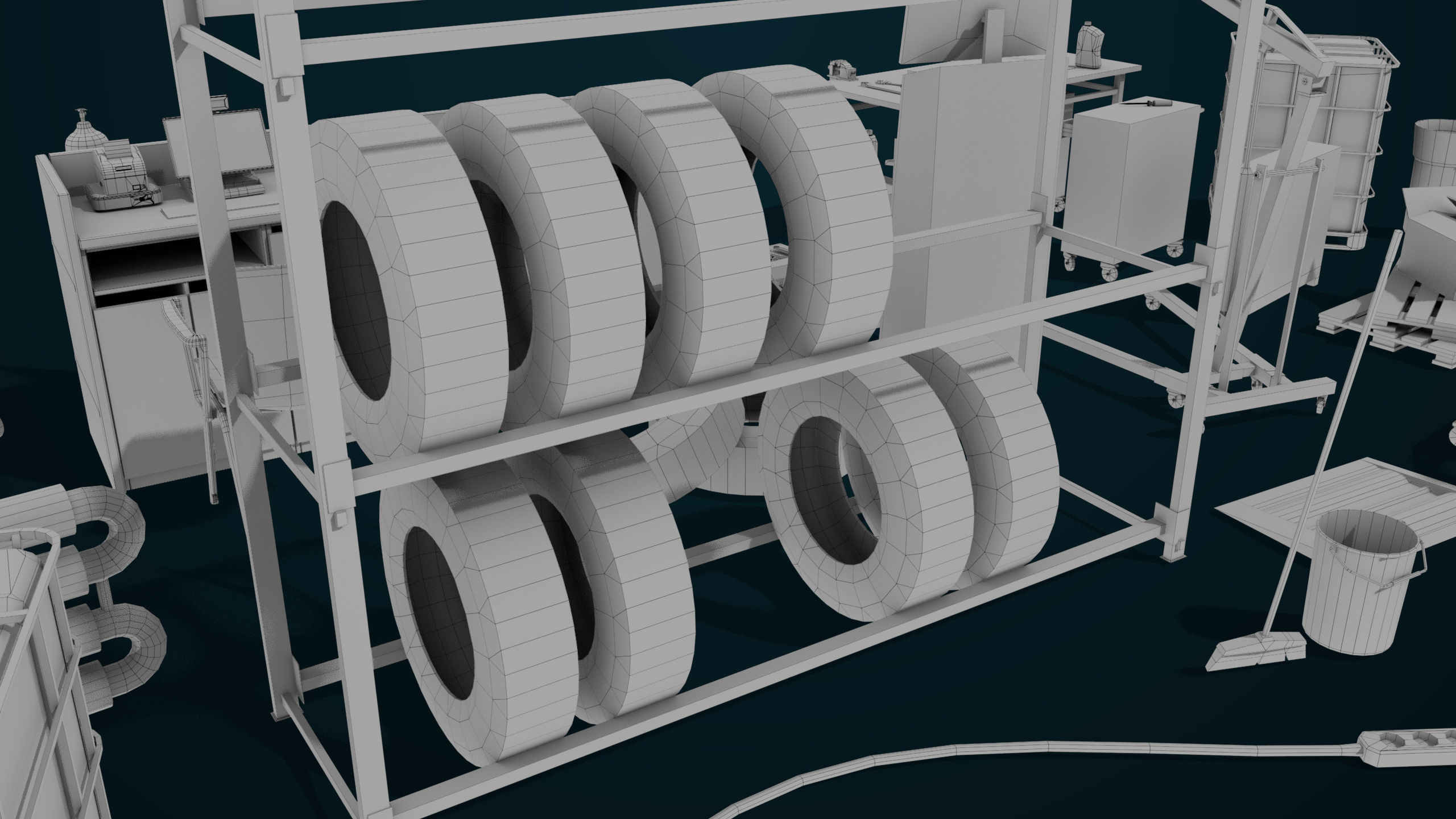 Workshop Tools Pack All PBR Unity UE Textures model Low-poly 3D model_48