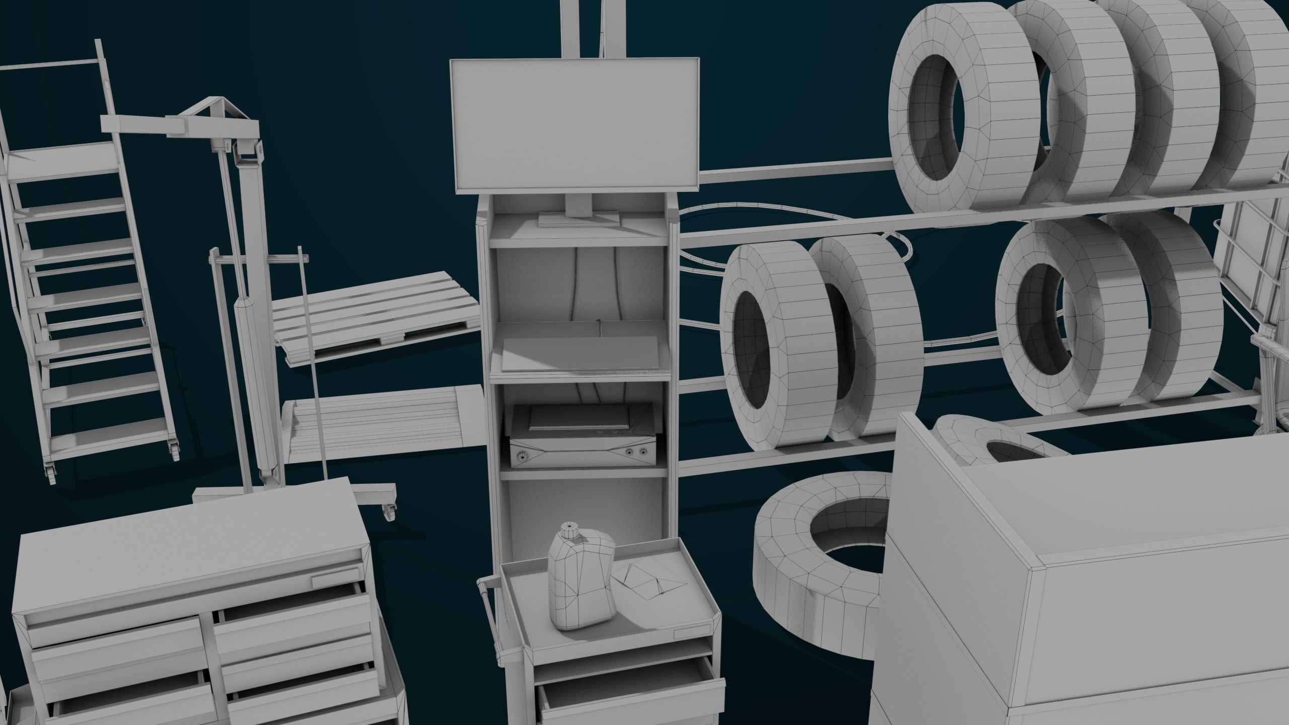 Workshop Tools Pack All PBR Unity UE Textures model Low-poly 3D model_50