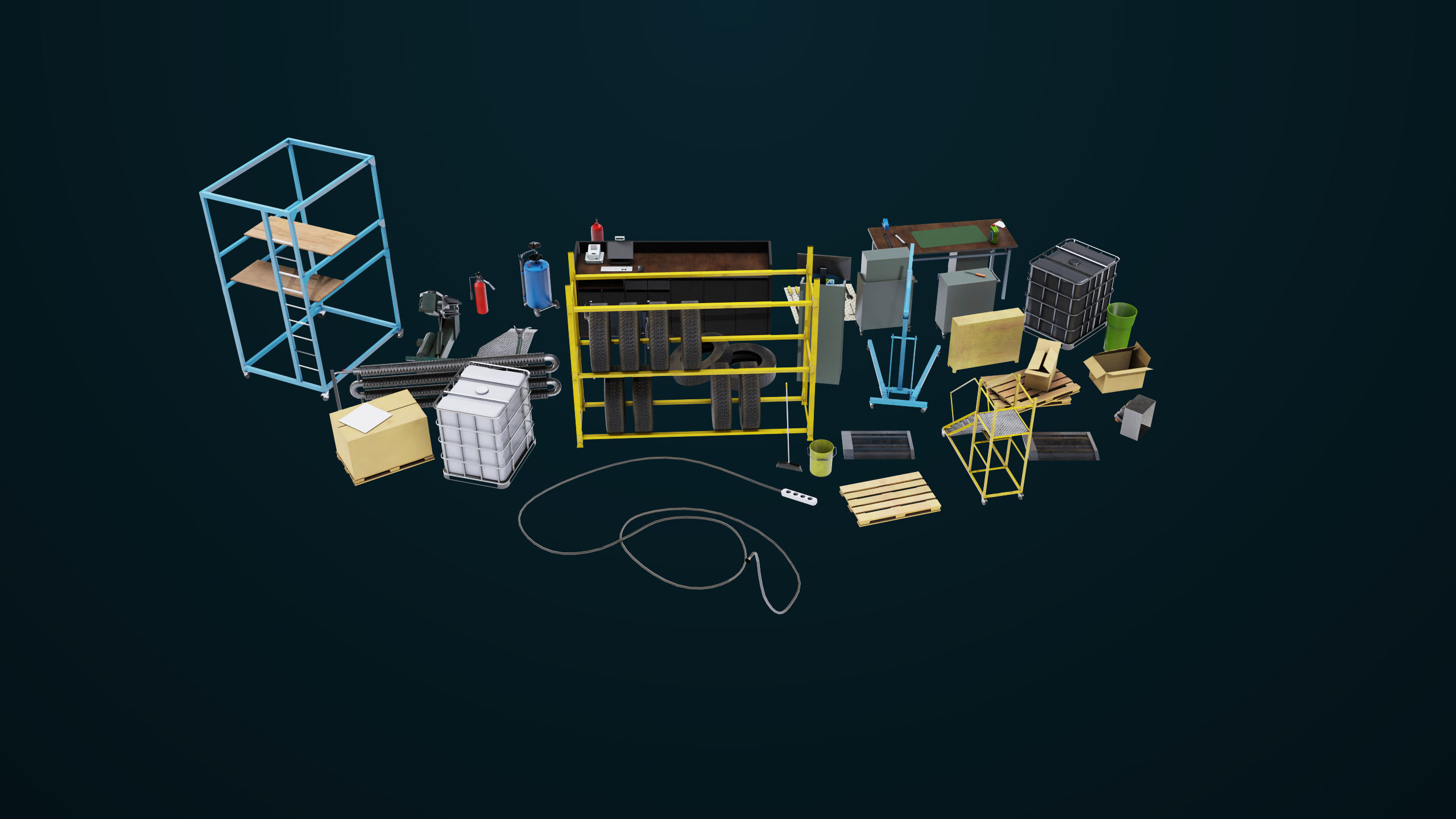 Workshop Tools Pack All PBR Unity UE Textures model Low-poly 3D model_3