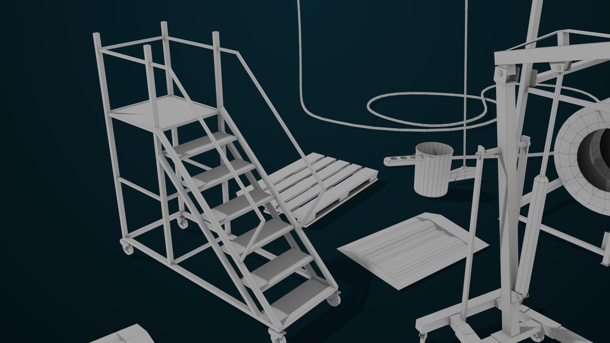 Workshop Tools Pack All PBR Unity UE Textures model Low-poly 3D model_52